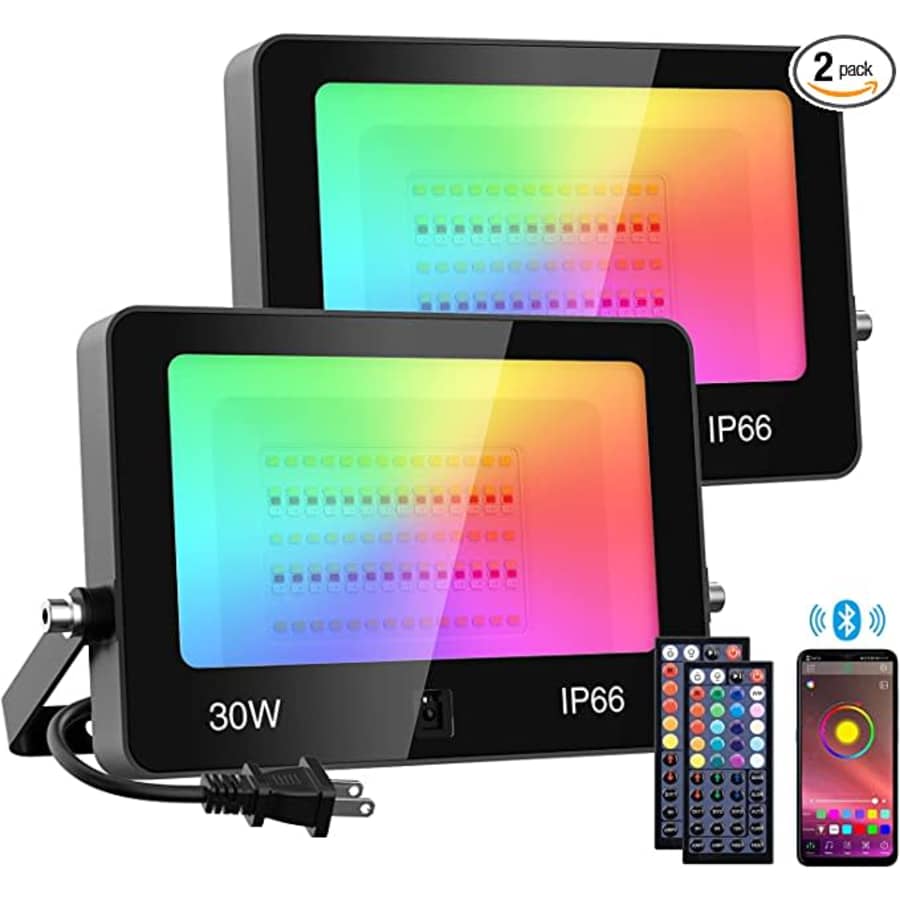 iMaihom 30W RGB LED Flood Light 2-Pack for $26 iMaihom 30W RGB LED Flood Light 2-Pack for $26