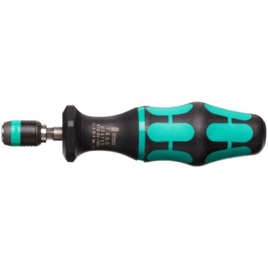 Wera 05074722001 Kraftform 7466 Hexagon Torque Screwdriver, 1/4" Head, 11.0-29.0"/lbs Pre-Set for $67