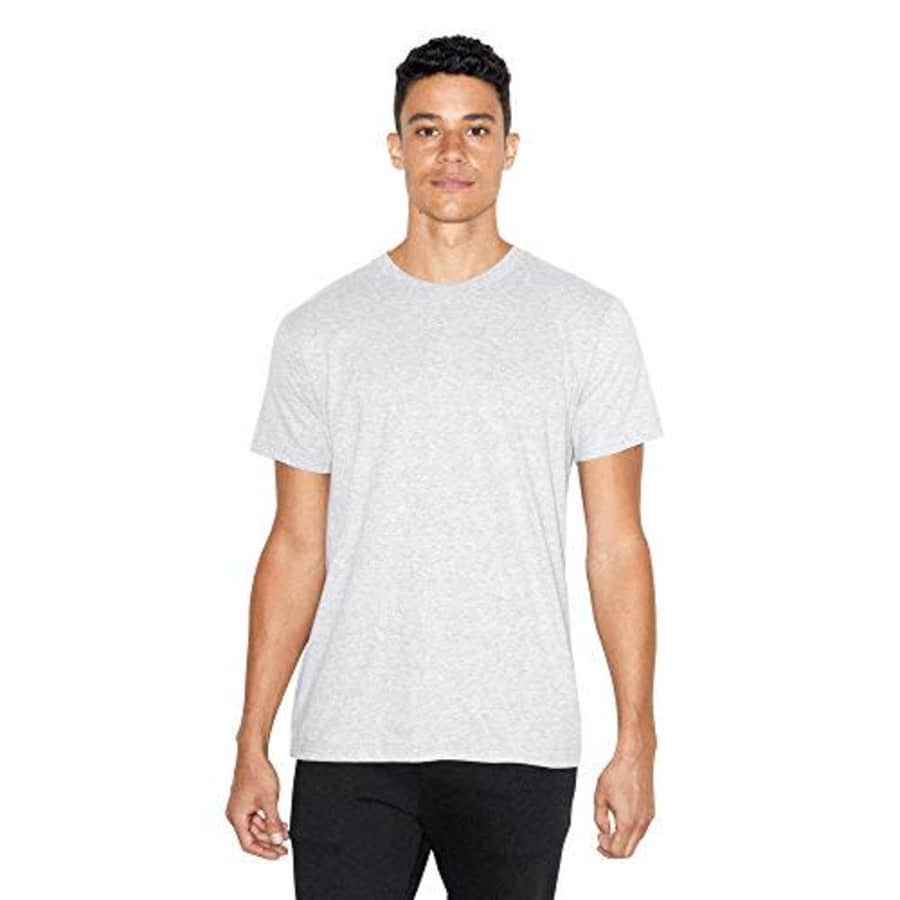 American Apparel Men's Unisex-Adult Fine Jersey Crewneck Short Sleeve T-Shirt, 2-Pack, Heather for $13