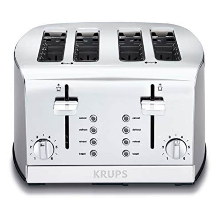 KRUPS KH734D Breakfast Set 4-Slot Toaster with Brushed and Chrome Stainless Steel Housing, 4-Slices for $80 KRUPS KH734D Breakfast Set 4-Slot Toaster with Brushed and Chrome Stainless Steel Housing, 4-Slices for $80