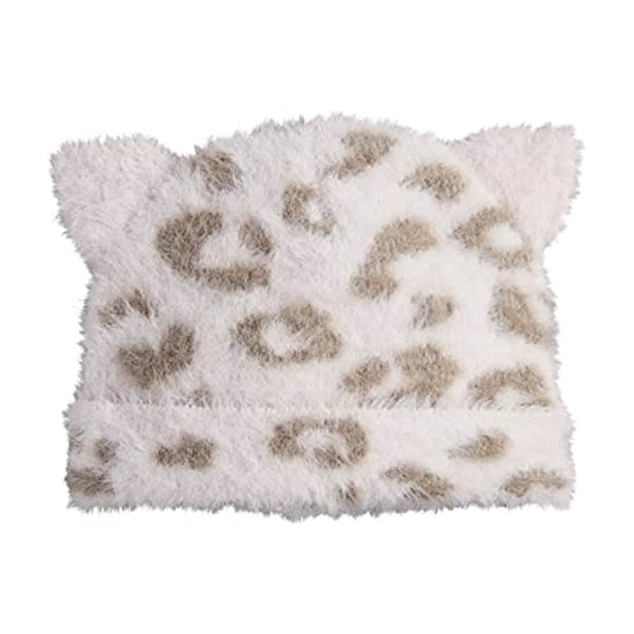 Mud Pie Baby Girls' Pink Fuzzy Leopard Knit Hat, 06-18 Months for $11