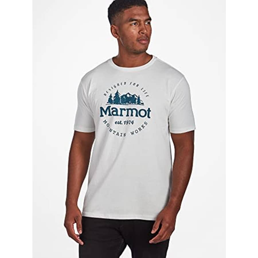 MARMOT Men's Culebra Peak Short-Sleeve T-Shirt White for $29