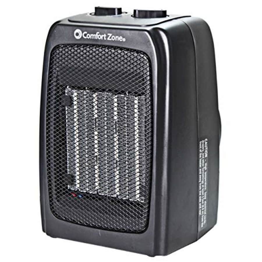 Comfort Zone CZ441E Ceramic Space Heater, Adjustable Thermostat, Overheat Protection, Energy Save, for $55