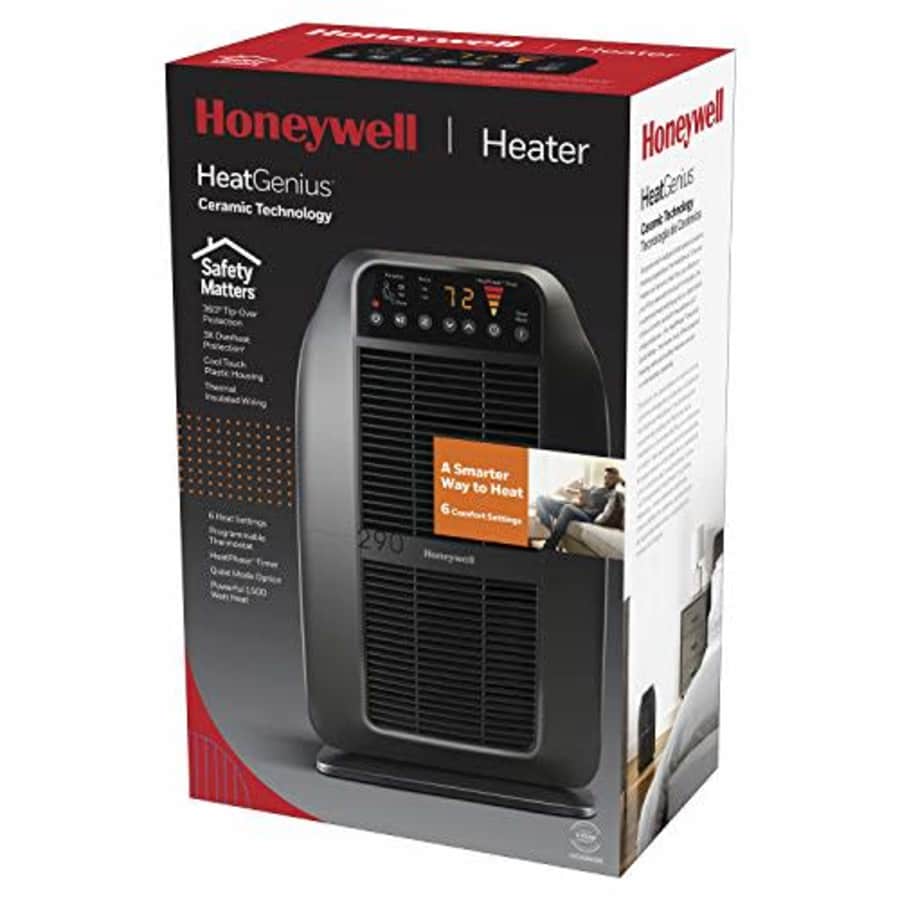 Honeywell Genius HeatGenius Ceramic Heater with Multi-Directional Heating, Digital Controls with for $68