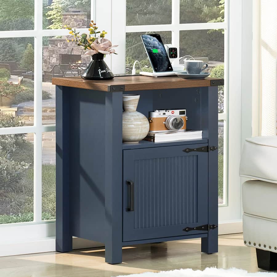 Joaxswe 18" Farmhouse Nightstand for $58 Joaxswe 18" Farmhouse Nightstand for $58