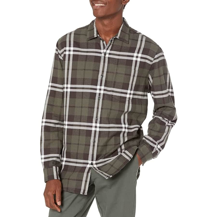 Amazon Essentials Men's Long-Sleeve Flannel Shirt for $7 Amazon Essentials Men's Long-Sleeve Flannel Shirt for $7