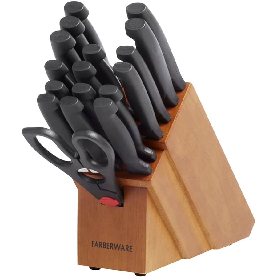 Farberware 18-Piece Never Needs Sharpening Cutlery Block Set: $21 Farberware 18-Piece Never Needs Sharpening Cutlery Block Set: $21