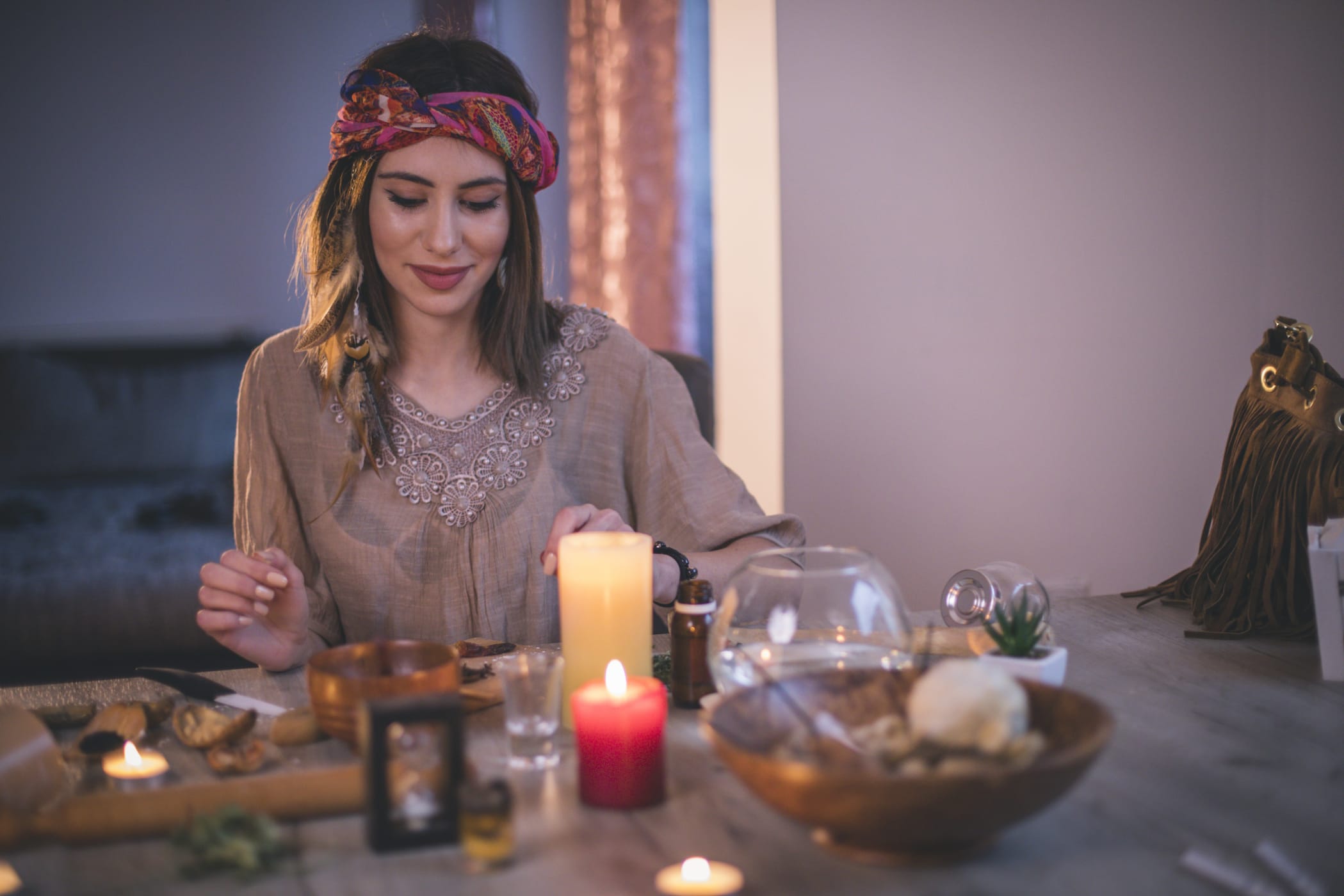 Woman Making Natural Cosmetics