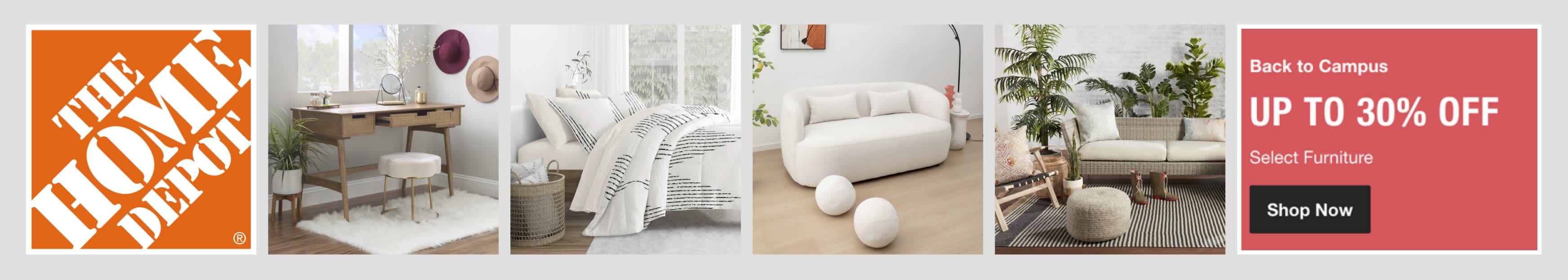 Home Depot Back to Campus Sale Up to 30% off