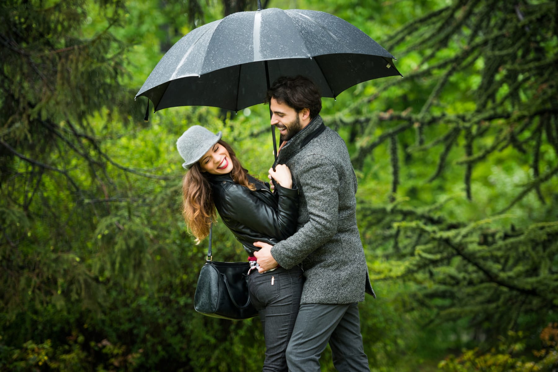 couple with best umbrella