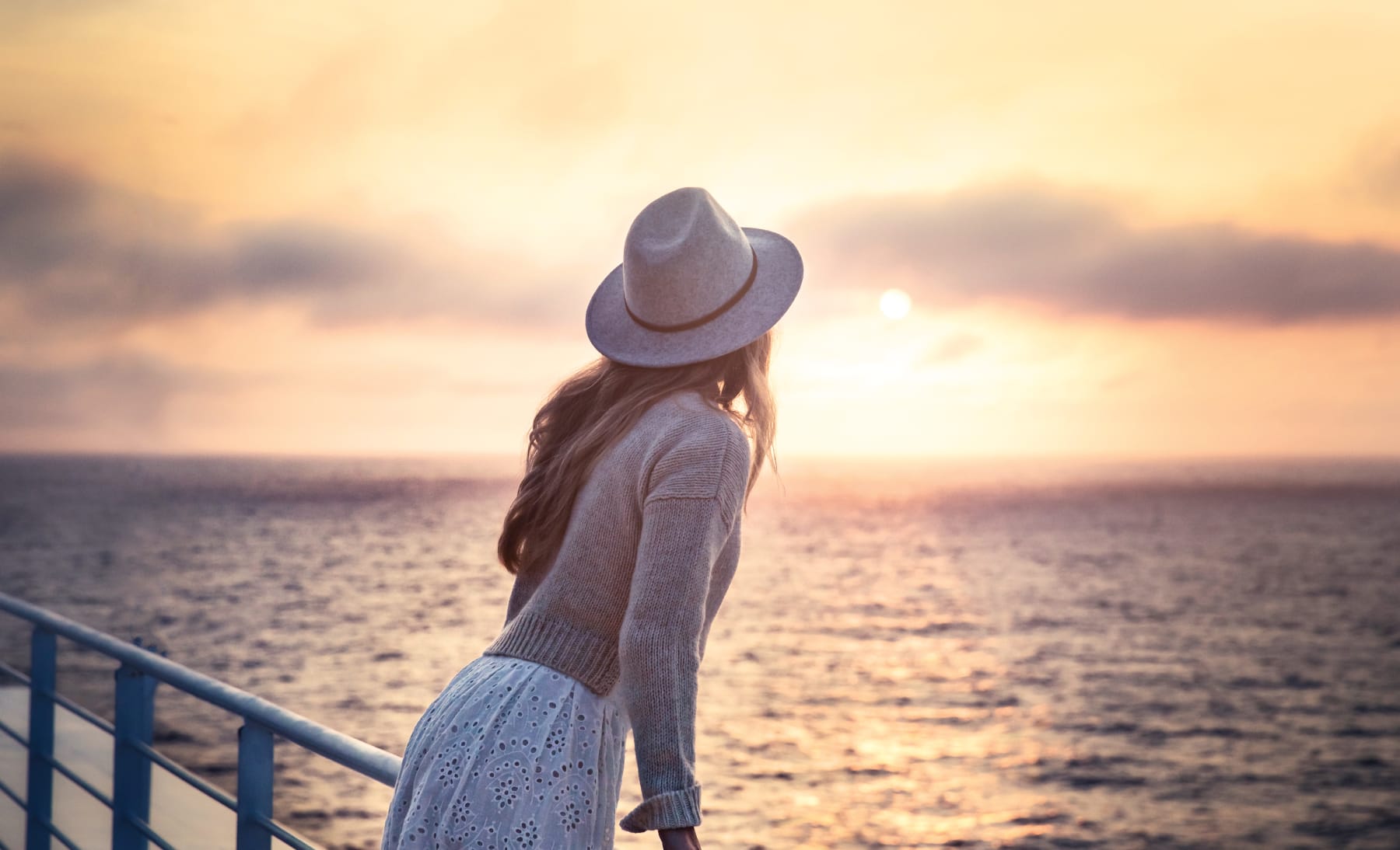 Watching a Sunset on a Cruise Ship