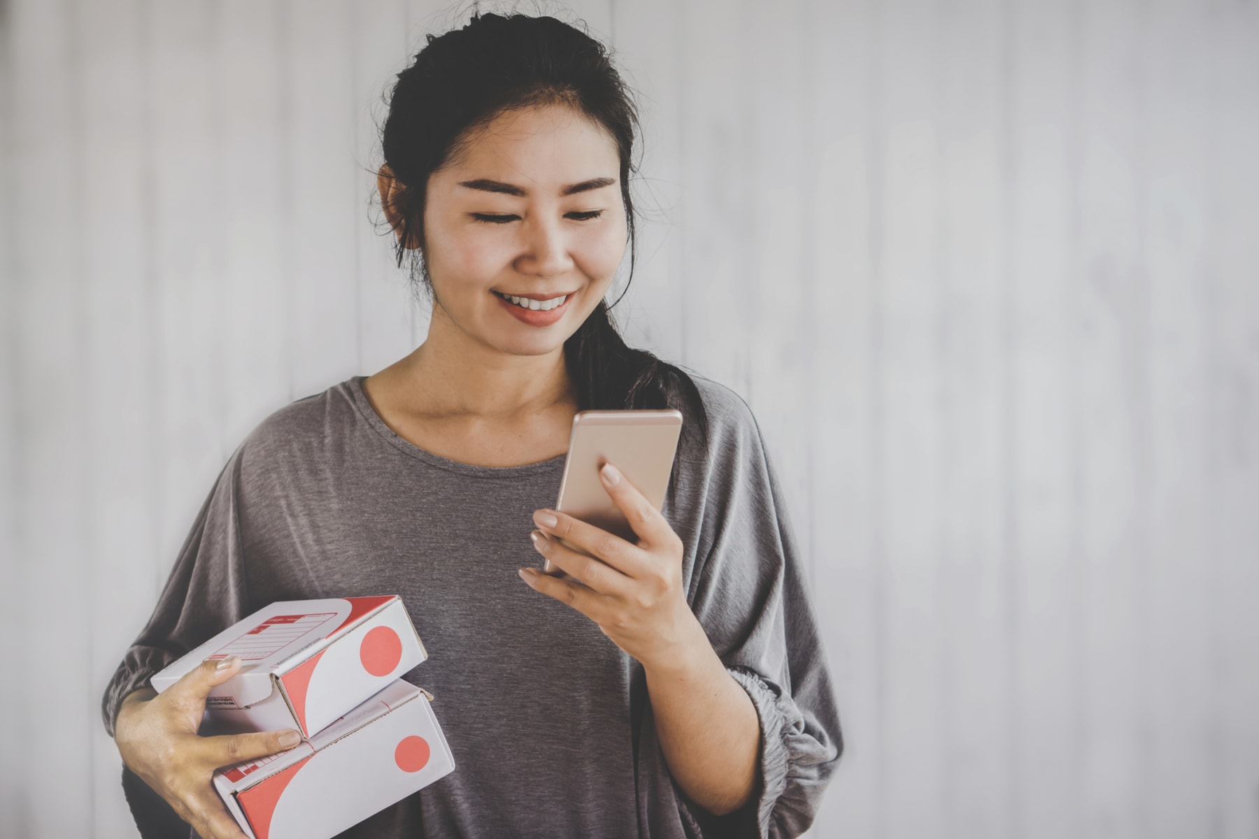 Woman Selling iPhone