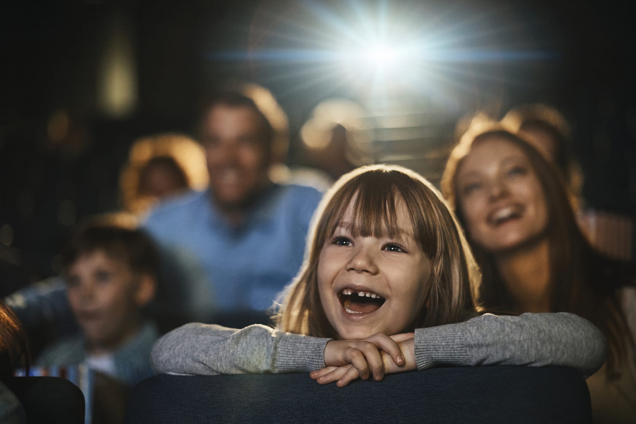 Little Girl Smiling in the Theater