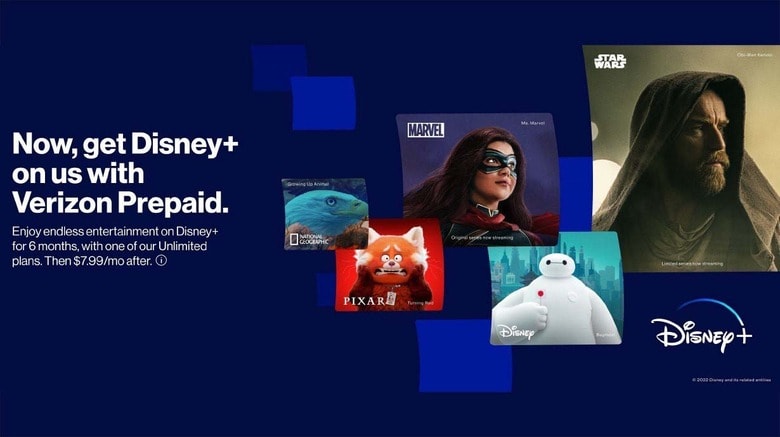 Disney Plus Verizon page