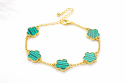 6.5" Clover Charm Bracelet with 2" Extension for $11 + free shipping