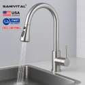 Sanitival Stainless Steel Single Handle Pull Out Kitchen Faucet for $29 + free shipping