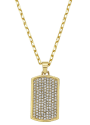 Adornia Men's Pavé Dog Tag Pendant Necklace for $18 + free shipping w/ $89
