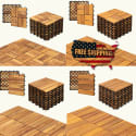 12" x 12" Hardwood Interlocking Patio Deck Tiles 27-Pack for $73 + free shipping