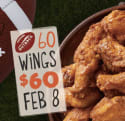 Outback Steakhouse Kookaburra Wings: 60 for $60 on Feb 8