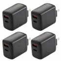 PowerXcel 20W USB-C Wall Charger 4-Pack for $8 + free shipping