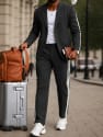 Coofandy Modern Side Stripe Blazer Pants Set for $69 + $9.99 shipping