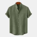 Men's Linen Band Collar Shirt: 2 for $11 + 8