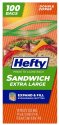 Hefty Press-to-Close Extra Large Food Storage Bags 100-Pack for $3 + free shipping w/ $35