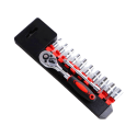 12-Piece 1/4" Metric Socket Set w/ Extension Bar & Case for $1.6 + free shipping w/ first order