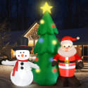 Yexmas 6-Foot Inflatables Christmas Tree with Santa Claus & Snowman for $40 + free shipping