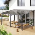 10x14-Foot Aluminum Hardtop Patio Pergola for $350 + free shipping