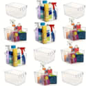 Clear Plastic Storage Bins 12-Pack for $40 + free shipping