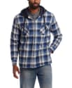 Weatherproof Vintage Men's Sherpa Lined Flannel Hooded Shirt Jacket for $28 + free shipping