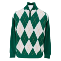 Donegal Bay Men's Irish Argyle Quarter Zip Sweater for $20 + free shipping w/ $35