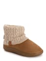 Muk Luks Women's Cable Knit Slipper Booties for $16 + free shipping w/ $35