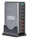 320W 8-Port USB GaN Desktop Quick Charger for $17 + free shipping w/ first order
