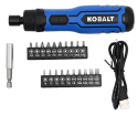 Kobalt 4-Volt Max 1/4" Cordless Screwdriver for $20 + free shipping w/ $35