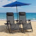 JHK Zero Gravity Recliner Chair w/ Cup Holder Tray 2-Pack for $33 + free shipping