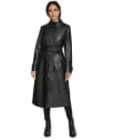Calvin Klein Women's Belted Faux-Leather Trench Coat for $80 + free shipping