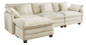 BedLuxury 111.5'' Modular Sectional Sofa w/ Ottoman for $600 + free shipping