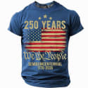 2Pcs Men's America's 250th Anniversary Print Shirts for $11 + $9 shipping