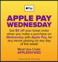 Fandango Ticket Orders: $5 off w/ Apple Pay on Wednesdays