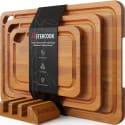 Astercook 3-Count Bamboo Cutting Board Set w/ Holder for $23 + free shipping w/ $35