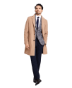 Tommy Hilfiger Men's Addison Wool-Blend Trim Fit Overcoat for $100 + free shipping