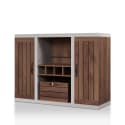 Siessa Industrial 4-Bottle Wine Bar Cabinet with Removable Crate for $100 + free shipping