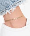 RMZ GOLD NYC 18K Gold Flat Mariner Link Anklet for $12 + free shipping