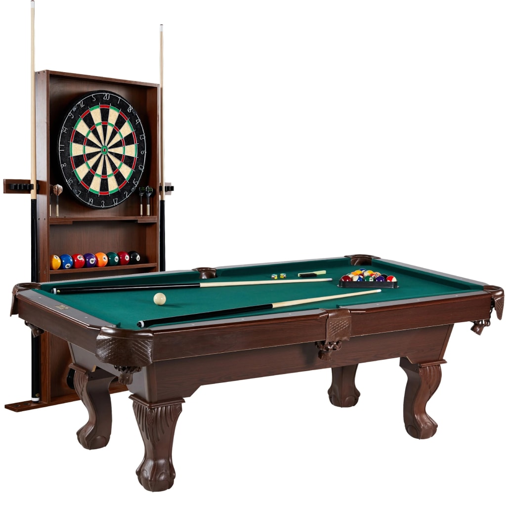 Barrington Billiards 7.5-Foot Pool Table and Dartboard Set