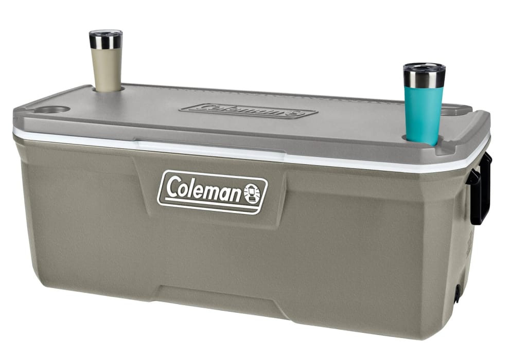 Coleman 316 Series 150-Quart Hard Chest Cooler w/ Have-A-Seat lid