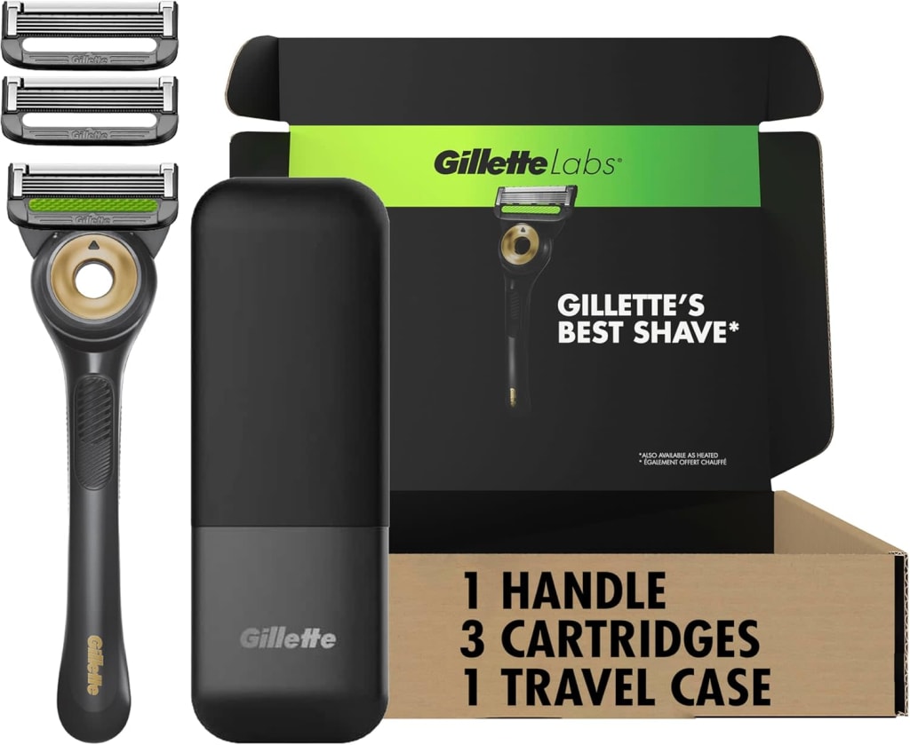 GilletteLabs Razor with 3 Refills & Travel Case