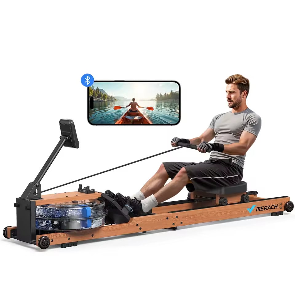 Merach R28 Pro Foldable Water Rowing Machine w/ Monitor: $218.14