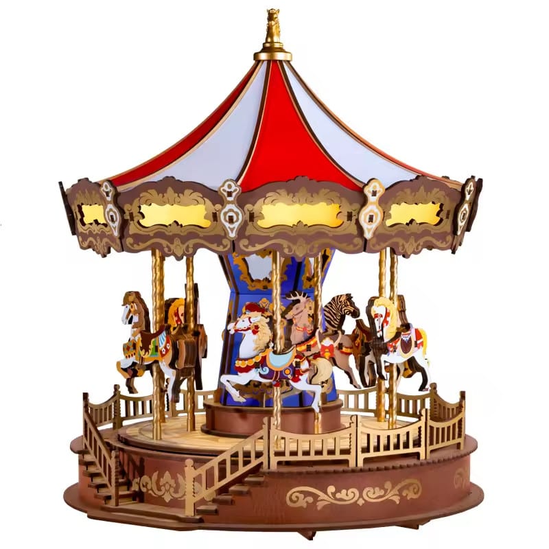 Robotime Rolife Classic Carousel 3D Wooden Puzzle